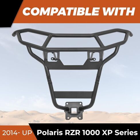 المصد الخلفي UTV مع جهاز استقبال وصلة الوصل متوافق مع Polaris RZR XP 1000/4 1000 4WD 2014-2023 حماية الملحقات الخلفية من الفولاذ شديد التحمل in Saudi Arabia
