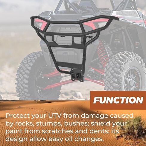 المصد الخلفي UTV مع جهاز استقبال وصلة الوصل متوافق مع Polaris RZR XP 1000/4 1000 4WD 2014-2023 حماية الملحقات الخلفية من الفولاذ شديد التحمل in Saudi Arabia