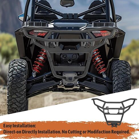 المصد الخلفي UTV مع جهاز استقبال وصلة الوصل متوافق مع Polaris RZR XP 1000/4 1000 4WD 2014-2023 حماية الملحقات الخلفية من الفولاذ شديد التحمل in Saudi Arabia