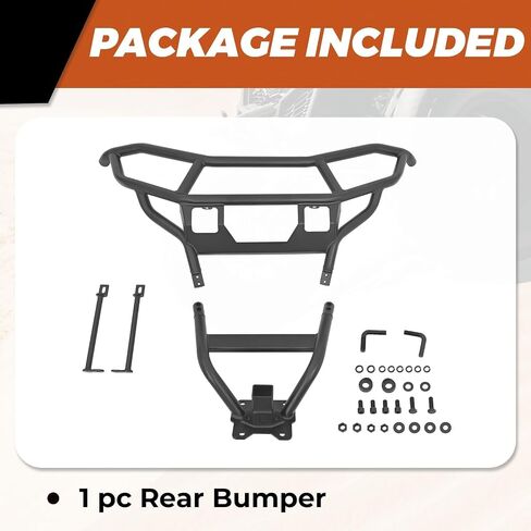 المصد الخلفي UTV مع جهاز استقبال وصلة الوصل متوافق مع Polaris RZR XP 1000/4 1000 4WD 2014-2023 حماية الملحقات الخلفية من الفولاذ شديد التحمل in Saudi Arabia