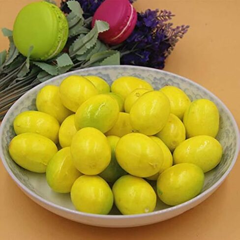 10 Pcs Artificial Mini Lemon Decor Fake Fruit Home Party Festival Decoration Props,Artificial Lemons Simulation Lifelike Small Lemons Fake Fruit for Home Kitchen Wedding Party Decoration Photography in Kuwait
