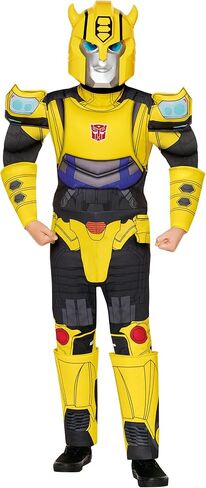 Spirit Halloween Transformers Kids Bumblebee Muscle Suit Costume | Officially Licensed | Bumblebee Cosplay in Saudi Arabia