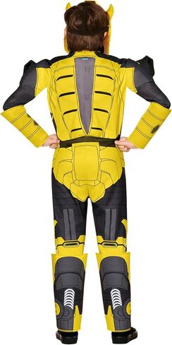 Spirit Halloween Transformers Kids Bumblebee Muscle Suit Costume | Officially Licensed | Bumblebee Cosplay in Saudi Arabia