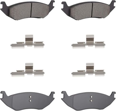 4PCS Rear Semi-Metallic Brake Pads Fit for Chrysler Aspen 2007-2009 for Dodge for Ram 1500 2002-2010 Ram 1500 Classic 2019-2023 Durango 2003-2009 in Saudi Arabia