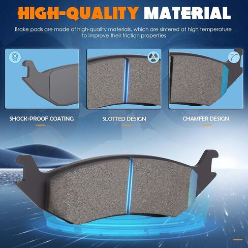 4PCS Rear Semi-Metallic Brake Pads Fit for Chrysler Aspen 2007-2009 for Dodge for Ram 1500 2002-2010 Ram 1500 Classic 2019-2023 Durango 2003-2009 in Saudi Arabia