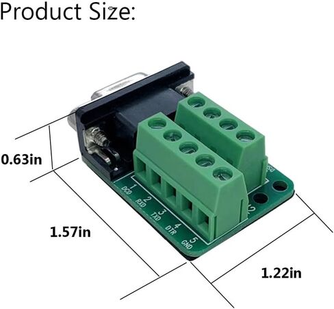 2PCS (1PCS Male 1PCS Female) DB26 Solderless Connector,RS232 D-SUB Serial to 3 Row 26-pin Port Terminal Adapter Breakout Board with Nuts in Kuwait