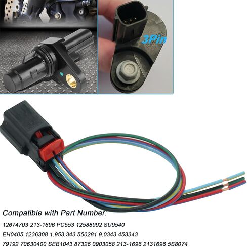 3 Wire Engine Crankshaft Position Sensor Connector Wiring Harness Pigtail Plug for Chevy Equinox Buick Regal GMC Terrain Suzuki Cadillac OE# 12674703 PC553 12588992 SU9540 EH0405 in Saudi Arabia