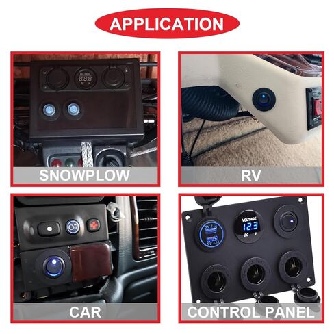 4 قطعة 20 مللي متر/0.8 بوصة أسود مستدير الروك التبديل قذيفة تصاعد لوحة مقاوم للماء الغبار غطاء بلاستيكي ل الروك تبديل التبديل البحرية السيارات RV سيارة شاحنة in Kuwait