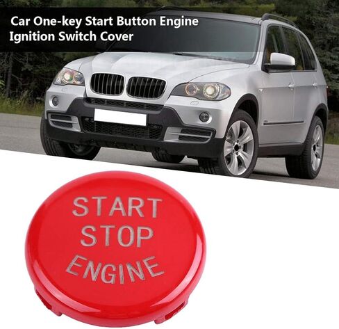 غطاء زر تشغيل محرك السيارة لهيكل E 3 Series E90 E91 E92 E93 5 Series E60 2004-2009 X1 E84 X3 E83 X5 E70X6 E71X6 E72 (أسود) in Saudi Arabia
