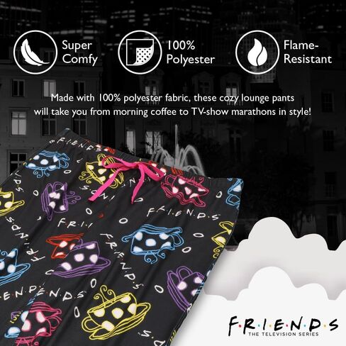 FRIENDS womens Pajama Bottom, Lounge Pant With Drawstring, Ultra-soft & Comfortable in Saudi Arabia