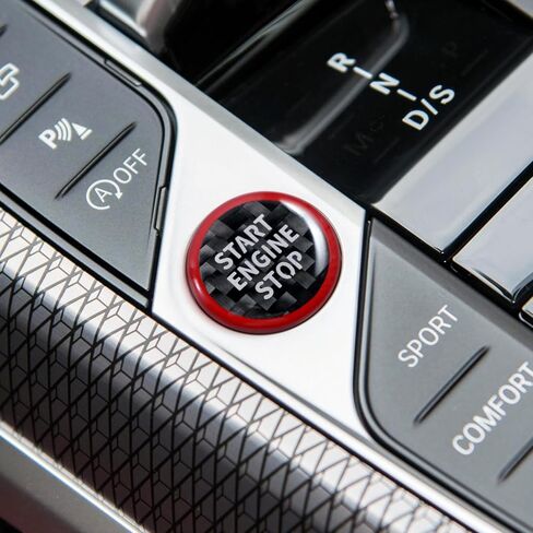 ملصق BETTERHUMZ لزر إيقاف تشغيل المحرك لسيارات BMW G20 F40 i3 i4 F44 G22 G23 G26 X3 G01 X5 G05 G06 G07 Z4 G29 من ألياف الكربون (ألياف الكربون) in Saudi Arabia