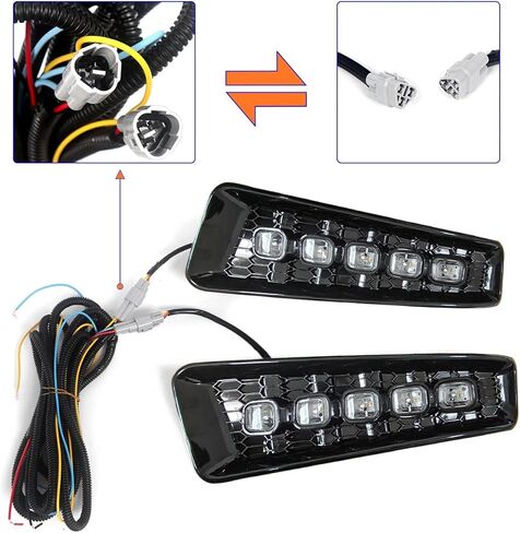 مجموعة المصد الأمامي مع مصابيح DRL LED لموديلات بيك اب Ford F150 2018 2019 2020 F-150 (باستثناء Raptor)، استبدال مصد الشاحنة على طراز Raptor من الفولاذ الأسود in Kuwait