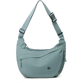 حقيبة لونا كروس من النايلون للنساء والرجال بكتف على شكل قمر وواسعة وخفيفة الوزن ومحافظ هوبو زلابية كاجوال in Kuwait