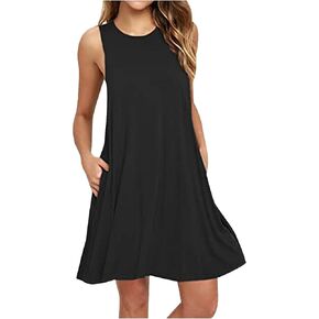 Womens Summer Dresses 2025 Casual Sleeveless Flowy Midi Tank Dress Plus Size Baggy Comfy Beach Vacation Sundresses in Saudi Arabia