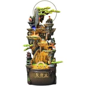 Outdoor Fountains Feng Shui Circular Waterfall Fountain Vintage Waterfall Fountain with Illumination Used for Living Room and Entrance, 149cm Garden Water Fountain in Saudi Arabia