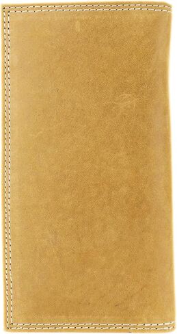 American Bison Men’s Rodeo Wallet – Embossed Bison Skull & American Flag Leather Bi-Fold with 12 Card Slots, ID Window, 4 Bill Compartments, Pen Holder – Wooden Gift Box (Brown) in Kuwait