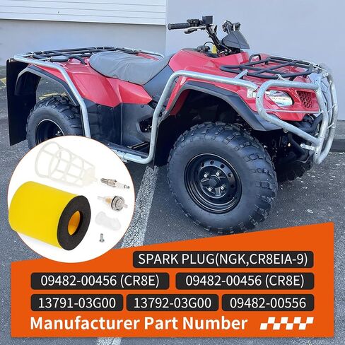 لسوزوكي KingQuad إيجر فينسون 400 500 LT-A400 LT-F400 LT-A500F فلتر الهواء + حامل قفص ث/سدادة و شرارة التوصيل 13791-03G00 2002-2024 in Saudi Arabia