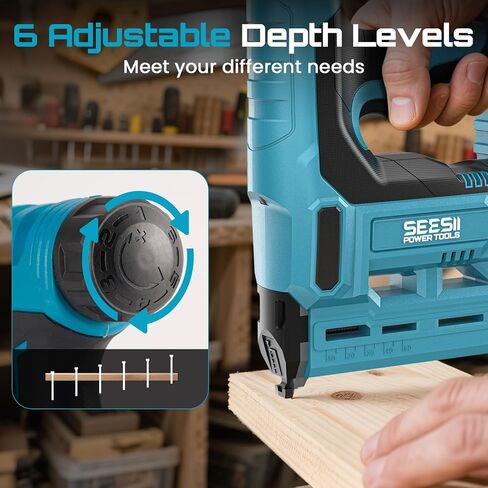 SeeSii Cordless Biscuit Joner ، مجموعة نجار الصفيحة بدون فرش مع بطارية 4.0AH ، محرك قوي 9000 دورة في الدقيقة ، زاوية قابلة للتعديل وحقيبة الغبار ، مجموعة قطع خشب البسكويت للأعمال الخشبية in Kuwait