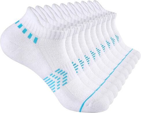 Ankle Socks Womens Compression Cushioned Athletic Running Low Cut with Heel Tab Anti-blister Socks 5 Pairs in Saudi Arabia