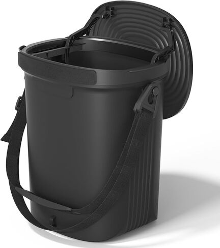 سلة مهملات السيارة المقاومة للماء: سلة قمامة معلقة من السيليكون الناعم بسعة 1.9 جالون للسيارة مع غطاء، سلة قمامة متعددة الأغراض سهلة التنظيف للسيارة in Kuwait