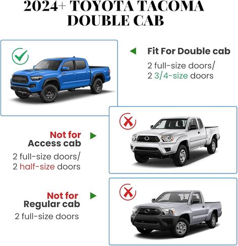 Roof Rack Cross Bars Fit for 2024 2025 Toyota Tacoma Double Cab, Aluminum Roof Bar Cargo Roof Rails Bike Luggage Canoe Carrier Crossbars in Saudi Arabia