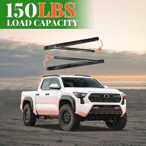 Roof Rack Cross Bars Fit for 2024 2025 Toyota Tacoma Double Cab, Aluminum Roof Bar Cargo Roof Rails Bike Luggage Canoe Carrier Crossbars in Saudi Arabia