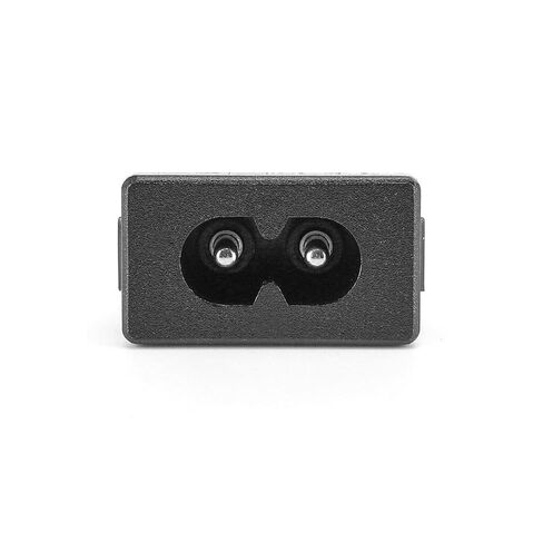 12-Pack C8 لوحة جبل محول التوصيل، 250V AC 2.5A 2 دبابيس IEC مدخل وحدة التوصيل موصل الطاقة المقبس مستقيم in Kuwait