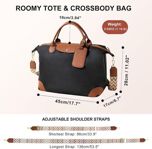 طويل حارس كبير حمل حقيبة المرأة Crossbody رياضة حقيبة تسوق السفر الحقائب القماش الخشن عطلة نهاية الأسبوع بين عشية وضحاها حقيبة كتف حقائب اليد مع حزام in Kuwait