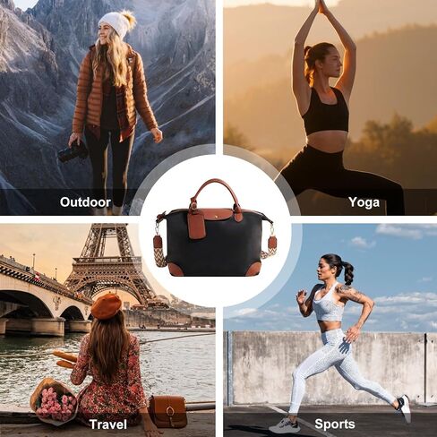 طويل حارس كبير حمل حقيبة المرأة Crossbody رياضة حقيبة تسوق السفر الحقائب القماش الخشن عطلة نهاية الأسبوع بين عشية وضحاها حقيبة كتف حقائب اليد مع حزام in Kuwait