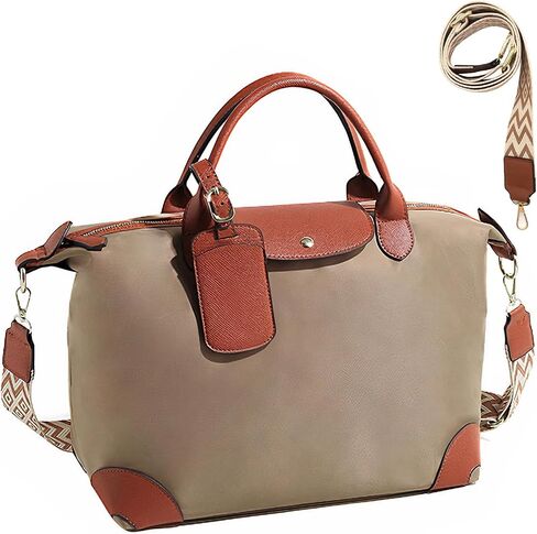 طويل حارس كبير حمل حقيبة المرأة Crossbody رياضة حقيبة تسوق السفر الحقائب القماش الخشن عطلة نهاية الأسبوع بين عشية وضحاها حقيبة كتف حقائب اليد مع حزام in Kuwait