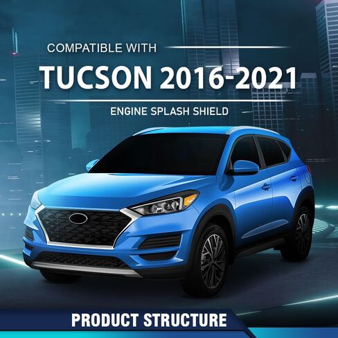 PIT66 Front Engine Splash Shield Compatible with Hyundai Tucson 2016-2021 29110D3600-PFM, HY1228190 in Kuwait