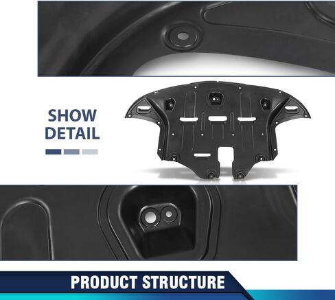 PIT66 Front Engine Splash Shield Compatible with Hyundai Tucson 2016-2021 29110D3600-PFM, HY1228190 in Kuwait