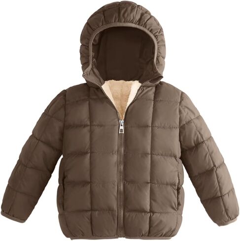 Baby Boys Girls Thicken Winter Coat Toddler Fleece Warm Cute Hooded Jacket Clothes in Saudi Arabia