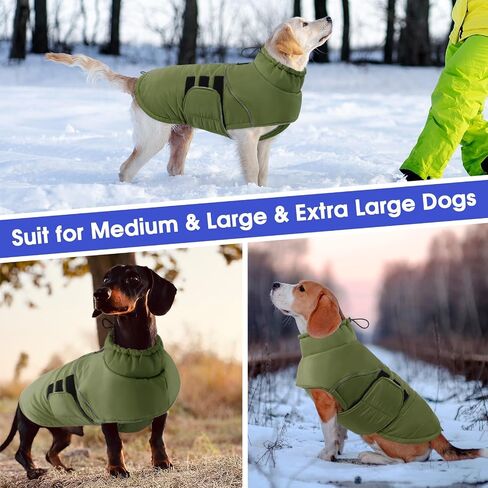 ASENKU Extra Warm Dog Coat, Dog Winter Coat with Fleece, Reflective Adjustable Dog Jacket with Zippered Leash Hole for Medium Dogs, Dog Clothes for Medium Sized Dog Dachshund Clothes (Pink,M) in Saudi Arabia