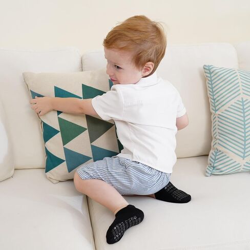 جوارب كاحل غير قابلة للانزلاق مع قبضة (9 زوج) لمدة 0 شهرا إلى 7 سنوات الجوارب المشي in Kuwait