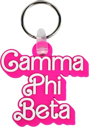 Sorority Shop Gamma Phi Beta Keychain - Retro Dolly Sorority Name Design in Saudi Arabia