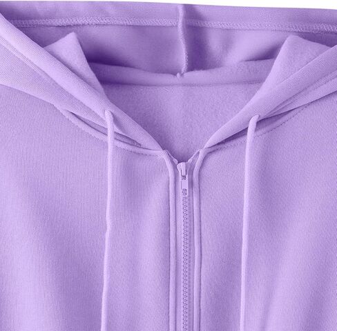 Remidoo Women's Zip Up Cropped Hoodie Crop Top Sweatshirt Drawstring Long Sleeve Jacket in Kuwait