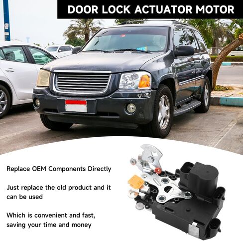 Front Left Driver Side Door Lock Actuator - Compatible for GMC Envoy 2002-2009 for Buick Rainier 2004-2007 for Chevrolet Trailblazer 2002-2009 - Replace Part 15110507 in Saudi Arabia