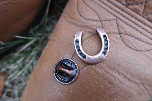Jim Clift Design Horseshoe Copper Lapel Pin in Saudi Arabia