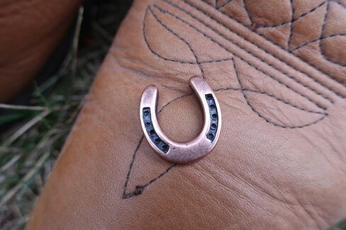 Jim Clift Design Horseshoe Copper Lapel Pin in Saudi Arabia