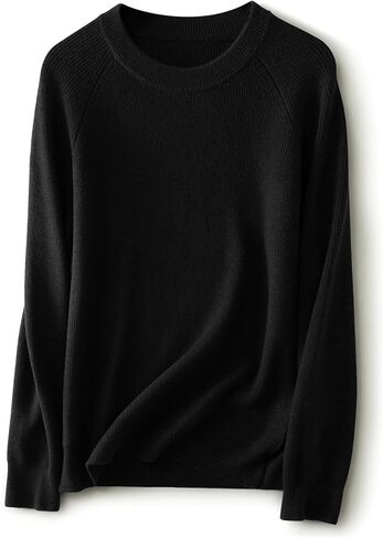 Women's Merino Wool Blend Sweater 2025 Fall Winter Casual Crew Neck Warm Soft Long Sleeve Knit Pullover Sweater in Kuwait