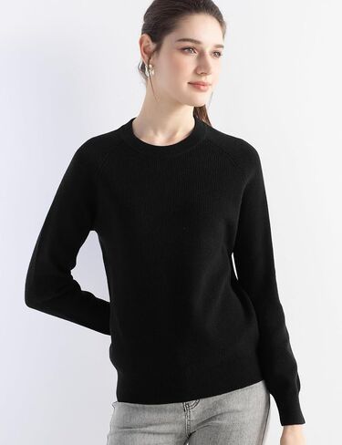 Women's Merino Wool Blend Sweater 2025 Fall Winter Casual Crew Neck Warm Soft Long Sleeve Knit Pullover Sweater in Kuwait