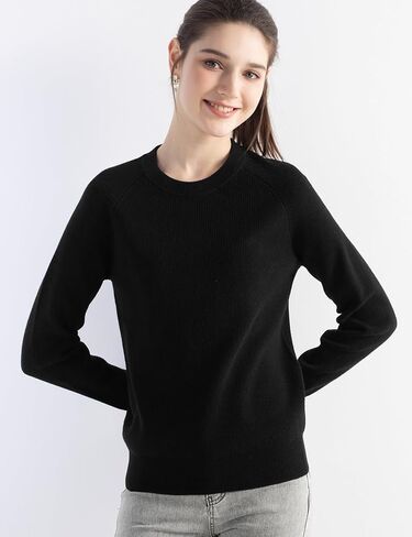 Women's Merino Wool Blend Sweater 2025 Fall Winter Casual Crew Neck Warm Soft Long Sleeve Knit Pullover Sweater in Kuwait