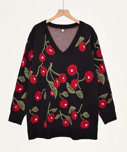 TIYOMI Plus Size Sweater Tops for Women Pearls Lantern Sleeve Sweater XL-5XL in Saudi Arabia