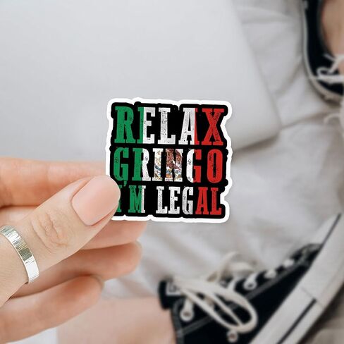 3 Pcs Relax Gringo Im Legal Sticker, Relax Gringo Im Legal Sticker for Car, Relax Gringo Calcomanías De Mexico Funny Immigrant Calcomanias Mexico Mexican Cactus Stickers for Truck Car Helmet G2 in Saudi Arabia