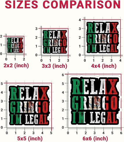 3 Pcs Relax Gringo Im Legal Sticker, Relax Gringo Im Legal Sticker for Car, Relax Gringo Calcomanías De Mexico Funny Immigrant Calcomanias Mexico Mexican Cactus Stickers for Truck Car Helmet G2 in Saudi Arabia