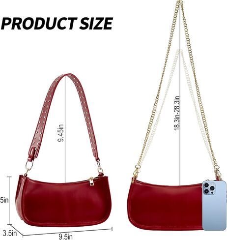 Shoulder Bag for Women Cute Hobo Purses and Handbags Retro Clutch Underarm Purse with 2 Removable Strap in Saudi Arabia
