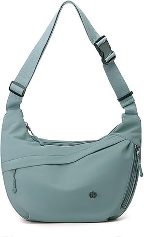حقيبة لونا كروس من النايلون للنساء والرجال بكتف على شكل قمر وواسعة وخفيفة الوزن ومحافظ هوبو زلابية كاجوال in Kuwait