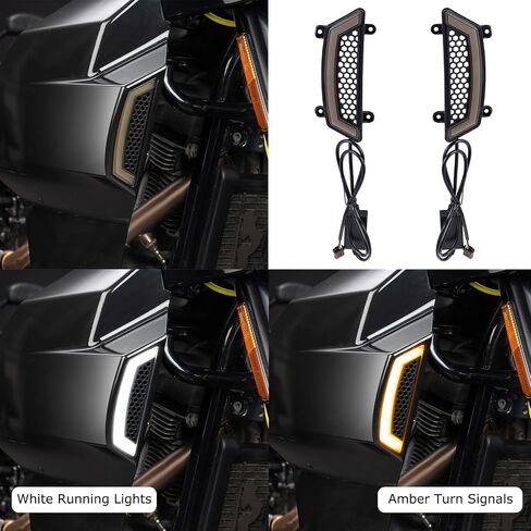 Advanblack Lowrider Fairing with LED Lights - Harley Softail Fairing for 2018+ Softail Low Rider S/ST, Street Bob (Vivid Black) in Saudi Arabia
