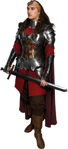 Womens Medieval Armour Steel Suit Knight Plate Armor Lady Costume Larp Armour Halloween Costume in Saudi Arabia